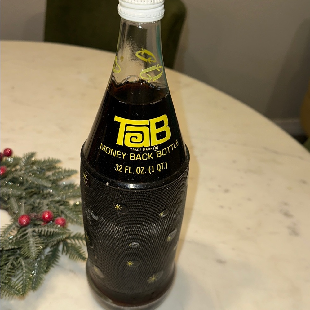 Vintage Coca-Cola Glass Bottle with Black and Yellow Design - Picture 3 of 5